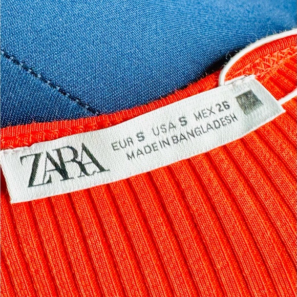NWT! ZARA Fitted Red Strappy Ribbed Midi Dress - Picture 12 of 15